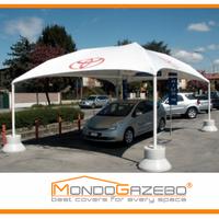 Expo gazebo uso pubblico certificato carport tetto