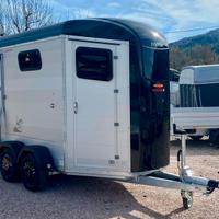 Trailer trasporto cavalli 2 posti in alluminio