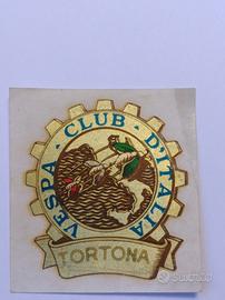 Vespa decal decalcomania Tortona (club piaggio)