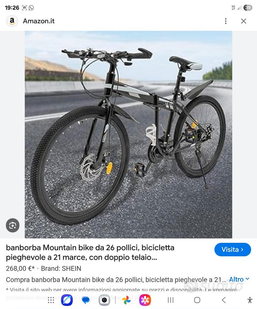 Mountain Bike Bicicletta Richiudibile Amazon Pieghevole 26