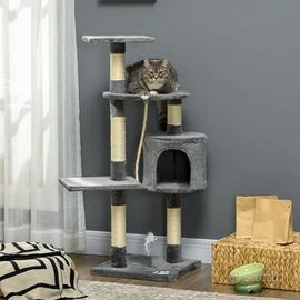 Torretta 120cm gioco gatti tiragraffi velluto
