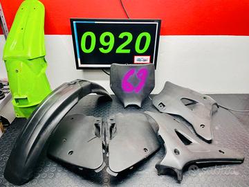 KIT PLASTICHE NERO OPACO KAWASAKI KX 125 E 250 DAL