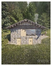 Baita da ristrutturare con progetto approvato