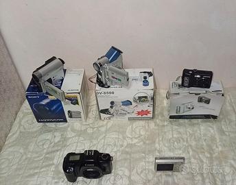 LOTTO VIDEOCAMERA FOTOCAMERA DA RIVEDERE