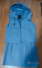 strepitoso completo gonna gilet in PELLE