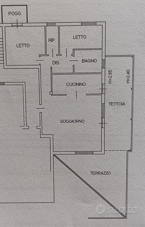 Appartamento 100mq calpestabili 130.000