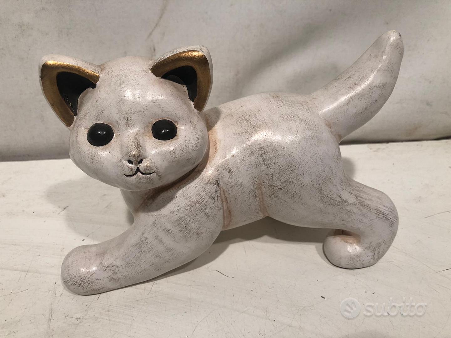 Thun Gatto Grigio MARIO . Articolo Da Collezione 20 Cm