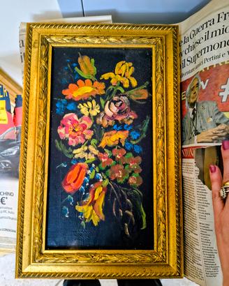 quadri con dipinto di fiori 