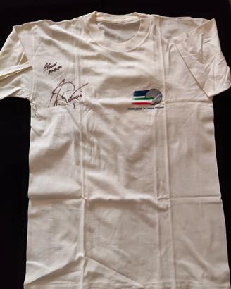 Maglietta FCI autografata da Marco Pantani 25/8/94