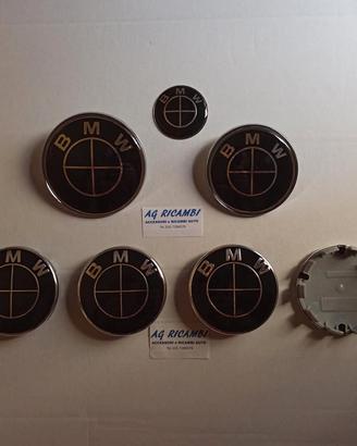 Set stemma coprimozzo Nero Bmw Serie 1 3 4 X3