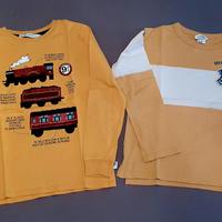 2 t-shirt manica lunga bambini 8-10 anni