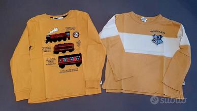 2 t-shirt manica lunga bambini 8-10 anni