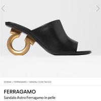 Sandalo Astro in pelle Nero Salvatore Ferragamo