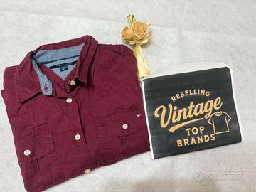 Camicia Donna Tommy Hilfiger Bordeaux con Tasche M