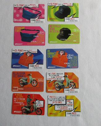 schede telefoniche, collezione, serie, telecom