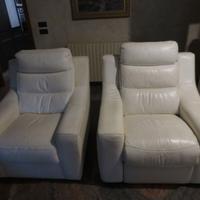 poltrone pelle bianca
