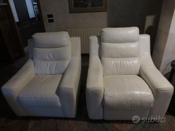 poltrone pelle bianca