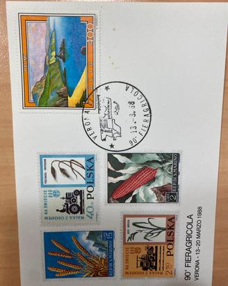 Cartolina postale con francobollo 90’ Fieragricola