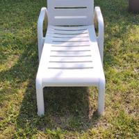 Sdraio bianche lettino prendisole