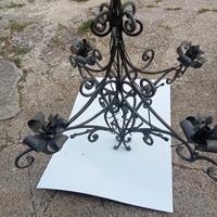 lampadario in ferro battuto 