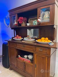 Vetrina sparecchia tavola vintage 800 legno chiaro