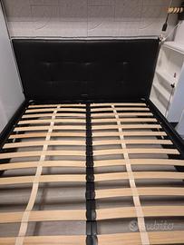 Letto contenitore matrimoniale 170×200 in pelle  