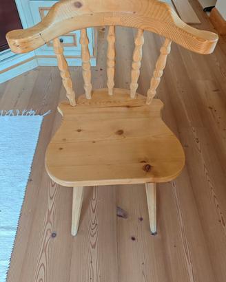 Set di 4 sedie in legno stile country/montagna