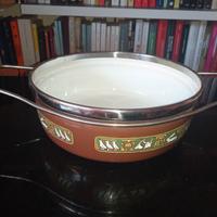 Siltal pentola vintage anni 70 smaltata con decori