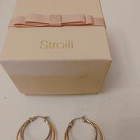 Orecchini Stroili cerchi doppio colore nuovi