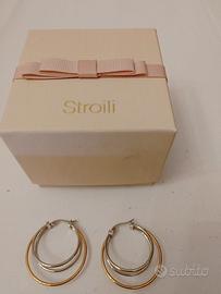 Orecchini Stroili cerchi doppio colore nuovi