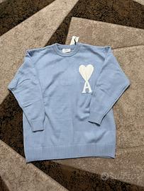 Maglione AMI paris azzurro