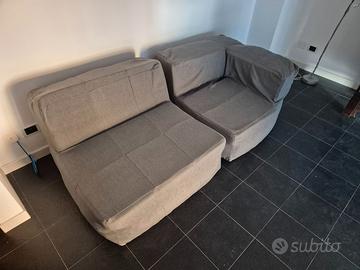 Divano a due posti  componibile in gommapiuma