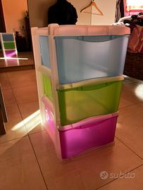 Cassettiera colorata portadocumenti