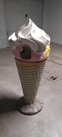 Cono Gelato cestino rifiuti Decorativo gelateria