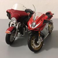 Modellini harley davinson e mv augusta maisto