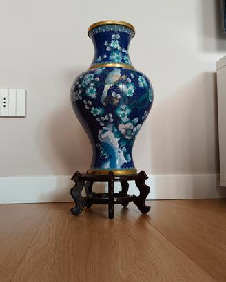  Vaso Cinese Antico Cloisonne 