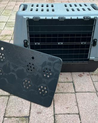 Trasportino rigido per cani o gatti con griglia