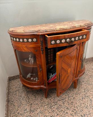 Mobile intarsiato piano in marmo