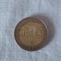 Moneta lettonia 2 lati