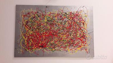 12004,acrilico su tela argentata dimensioni 100x15