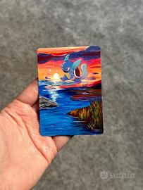 Wartortle Hand-Painted Card Pokémon