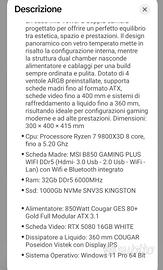 pc gaming rtx 5080 Rayzen 7 9800 x3d 
