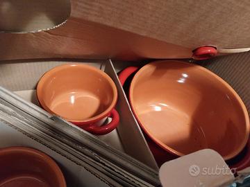 PIRAL set zuppa terracotta rossa