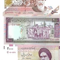 3 banconote IRAN 1986-2009 Pick 141+144+150 UNC