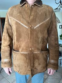 Giobbotto da uomo in pelle scamosciata