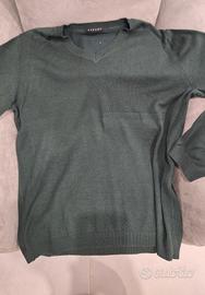 Maglione cotone uomo verde Sisley