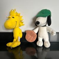 Coppia peluche Snoopy Woodstock Kinder Maxi 1999