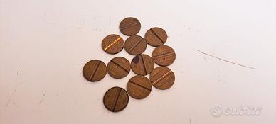 Gettoni Telefonici Lotto 11 Pezzi Utilizzati per p