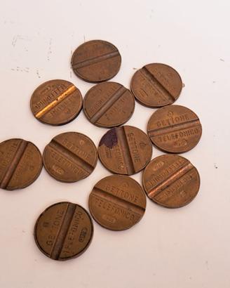 Gettoni Telefonici Lotto 11 Pezzi Utilizzati per p