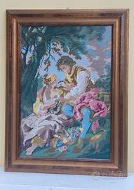 Quadro ricamato punto croc